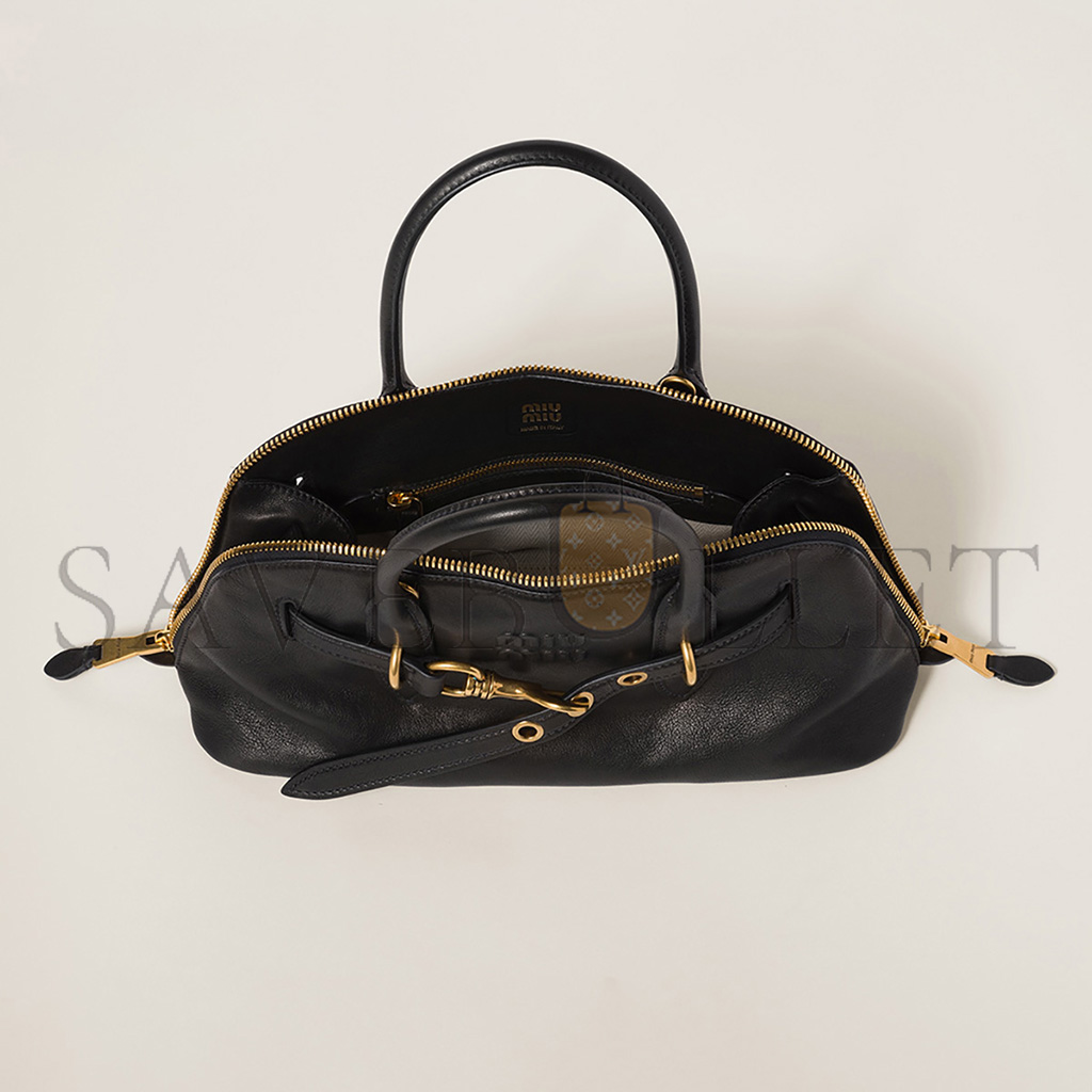 M1v M1v aventure nappa leather top-handle bag 5bb168 (33*17*11cm)